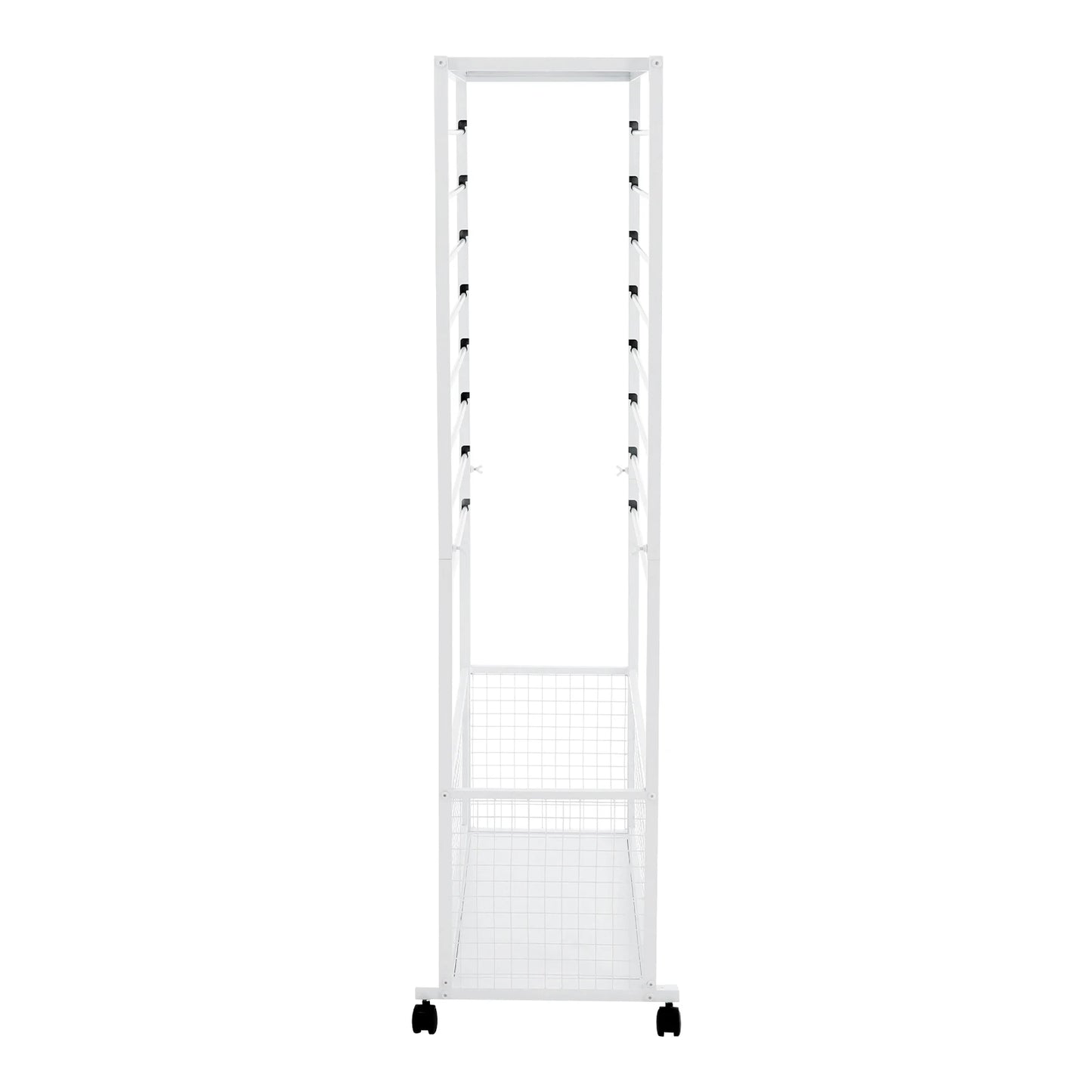 Ribbon Organizer Rack With Top Shelf And Storage Basket