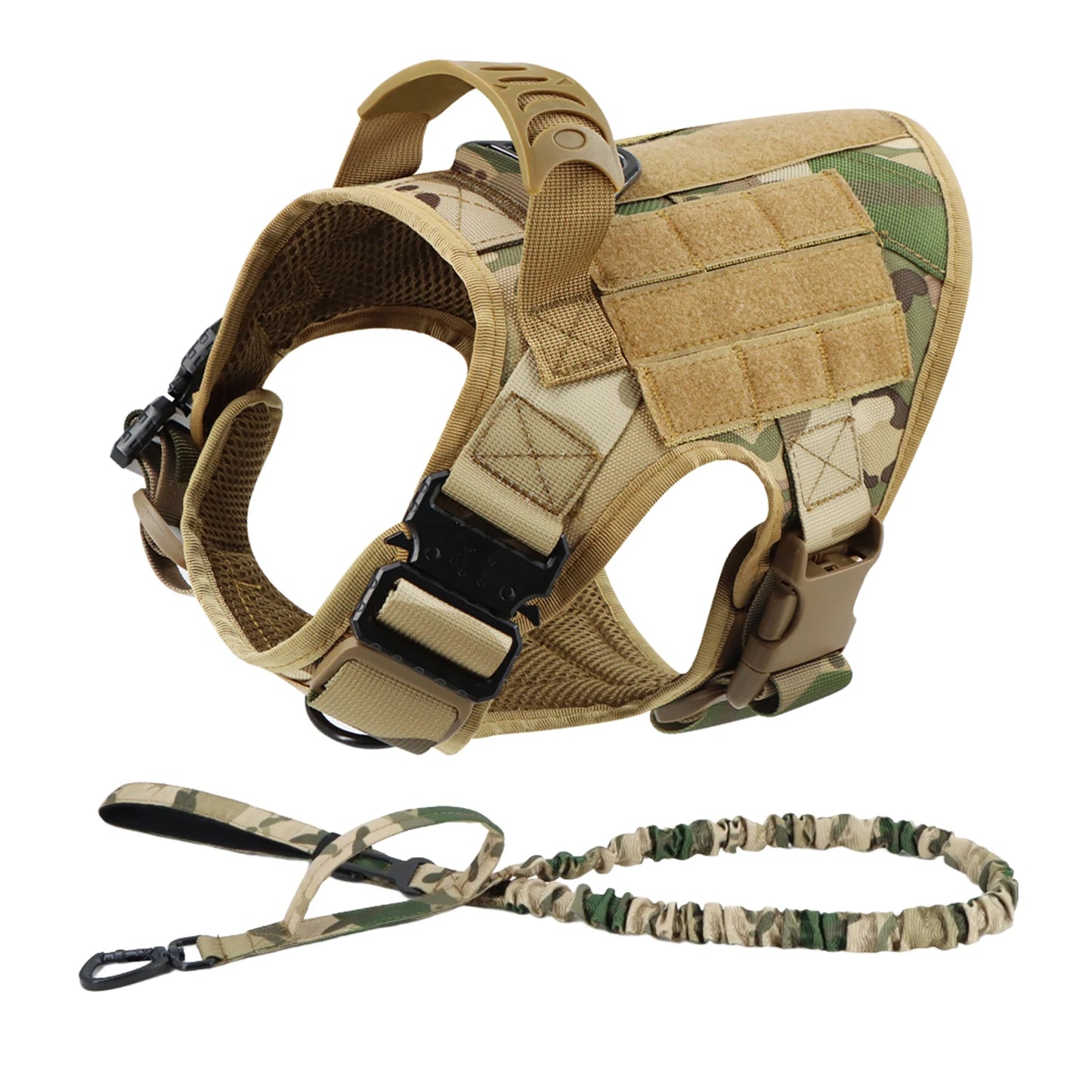 PETRAVELCN Tactical Dog Harness Leash Set For Training And Walking
