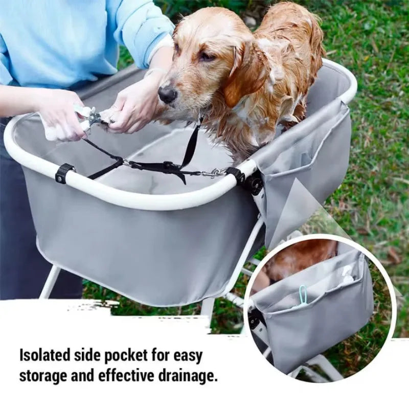 NONEDog Elevated Dog Bath Tubs Foldable Grooming Station
