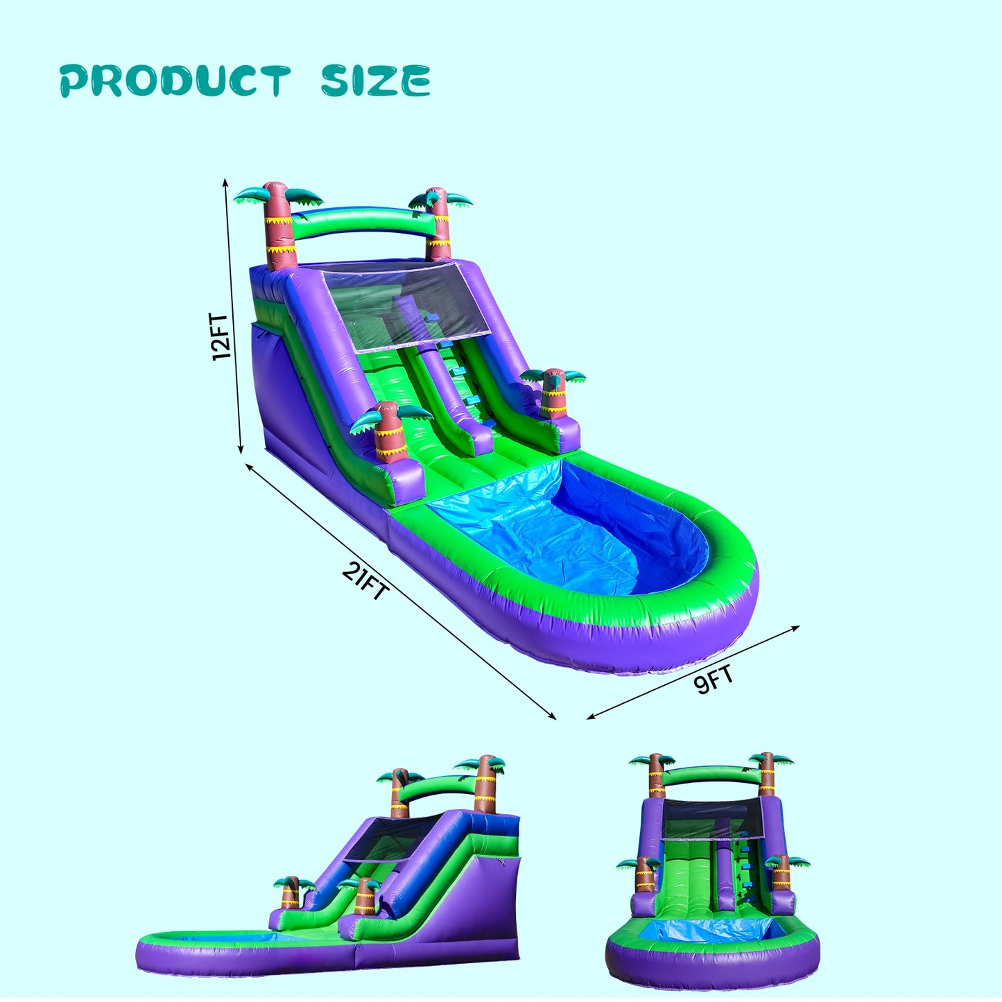 King Inflatable Children's Water Slide Playground Bounce House