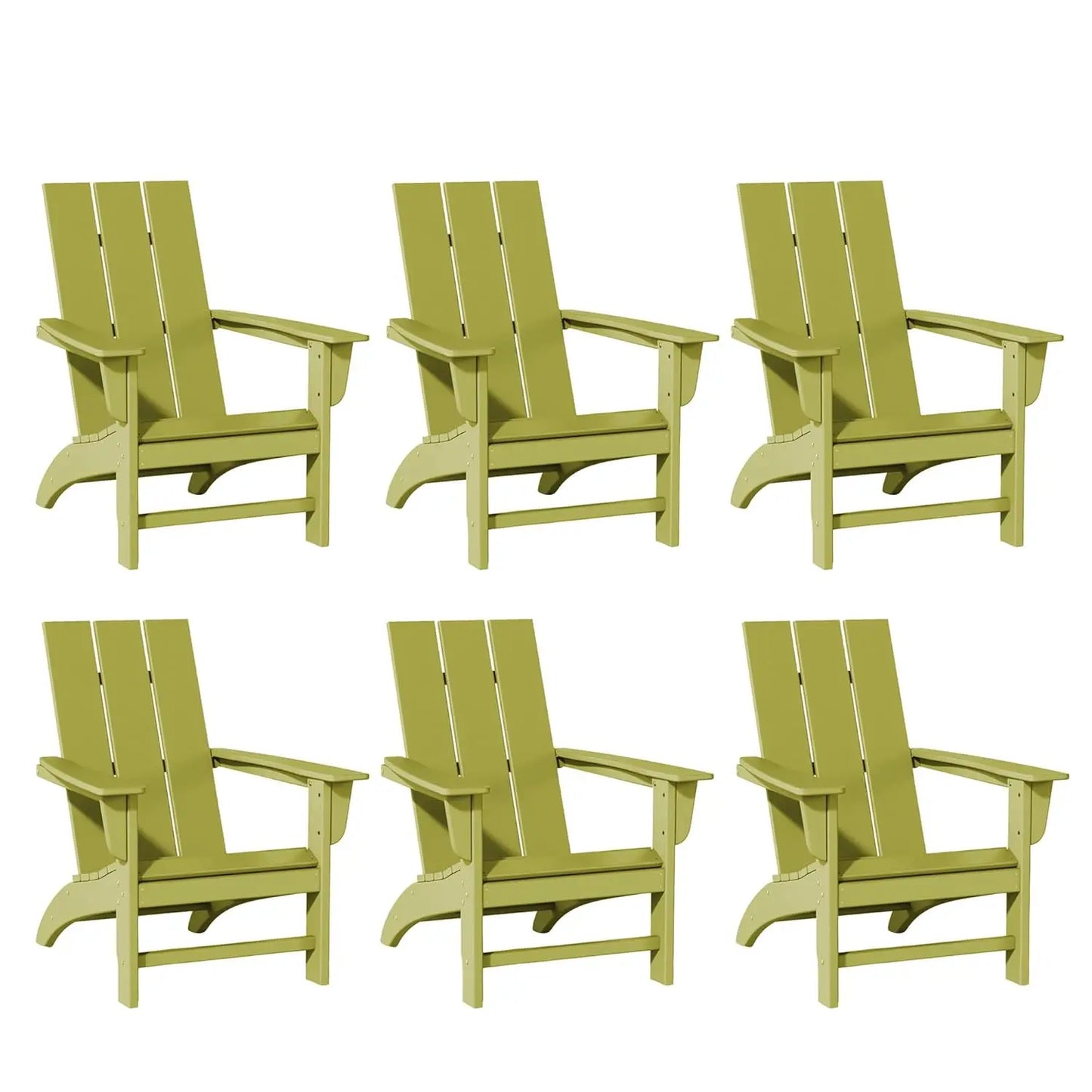 Poly Lumber Adirondack Chairs Set Of 6 Outdoor Seating