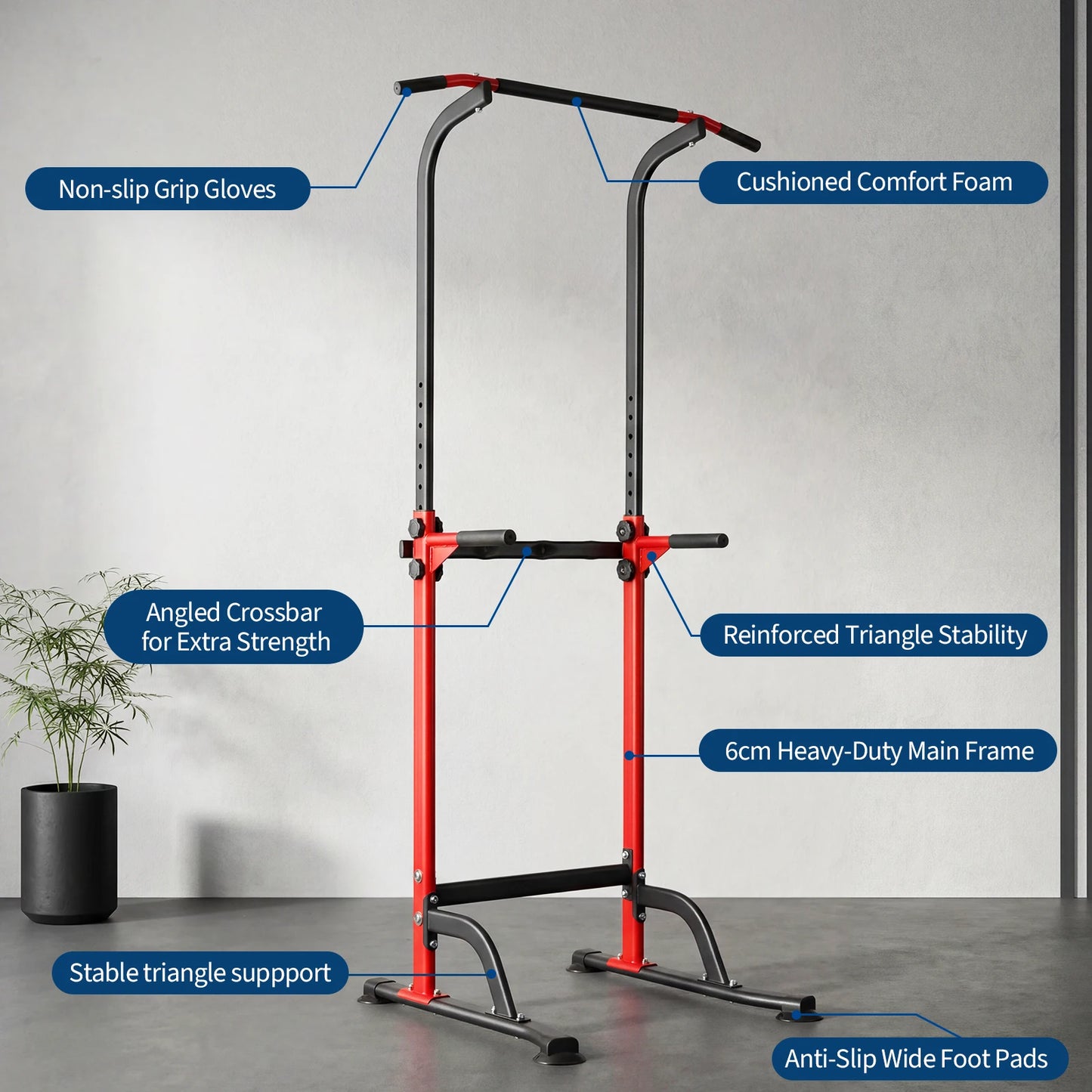 Heavy Duty Power Tower With Pull Up Dip Station HomeGym