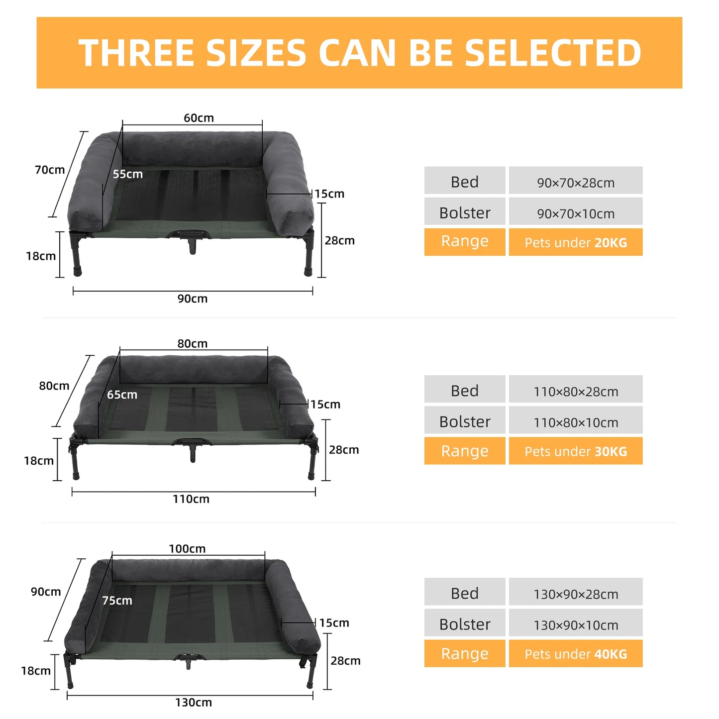 BINGOPAWCN Elevated Pet Bed For Dogs And Cats Indoor Outdoor