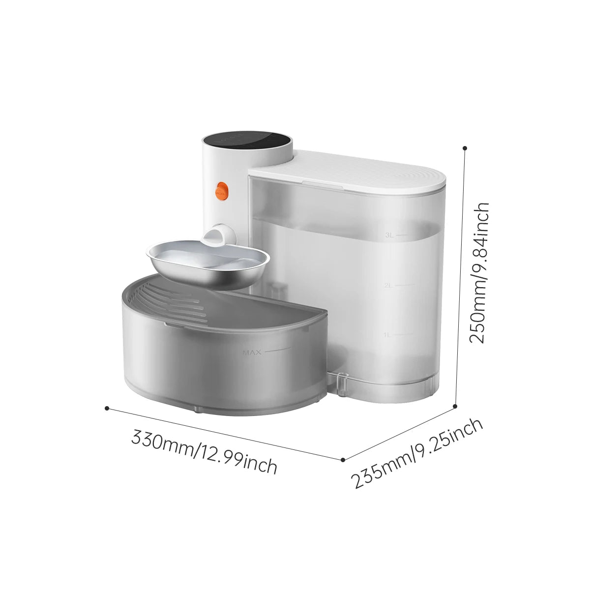 Booteely Stainless Steel Cat Water Dispenser Bowl