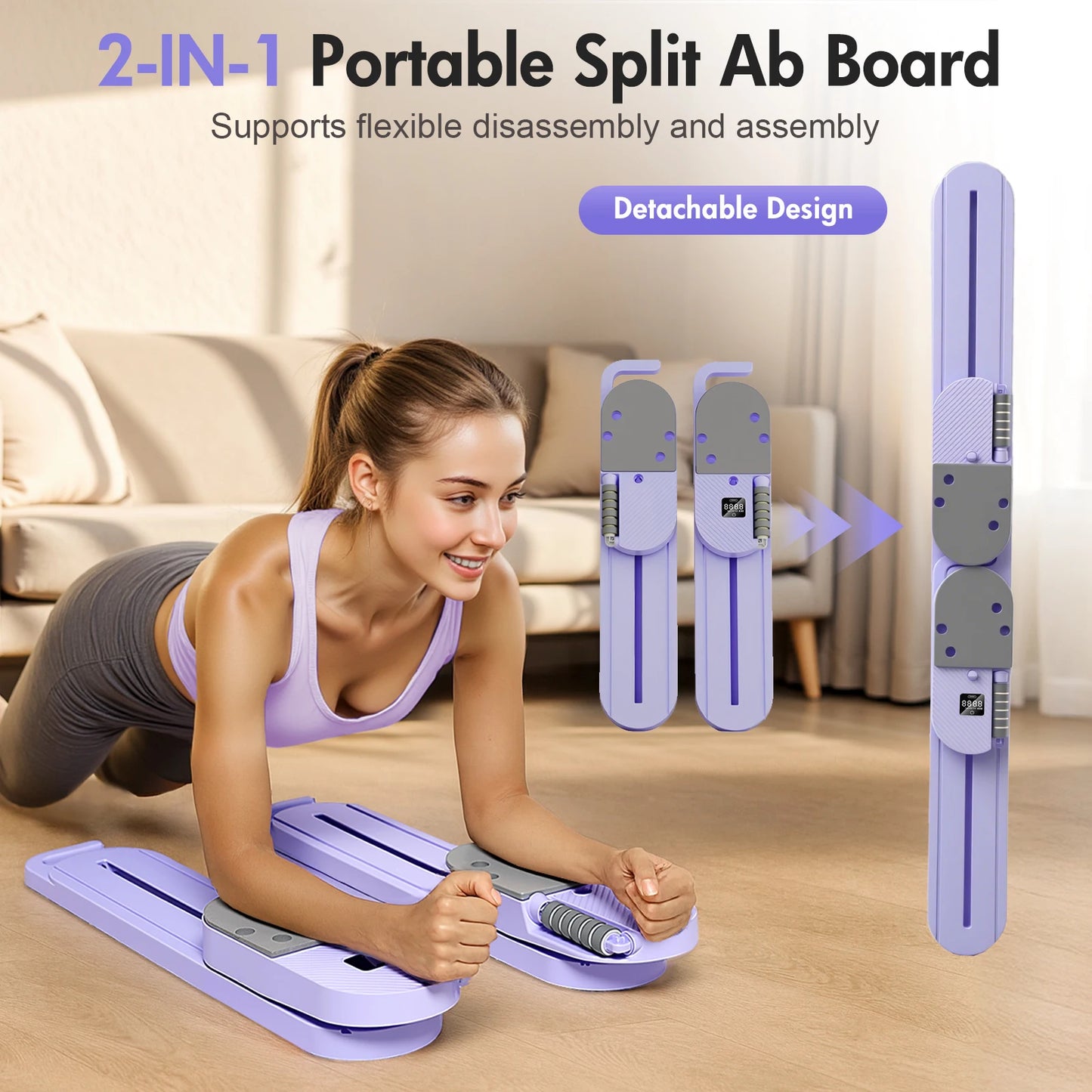Pilates Reformer Board Ab Portable Split Ab Board With LCD