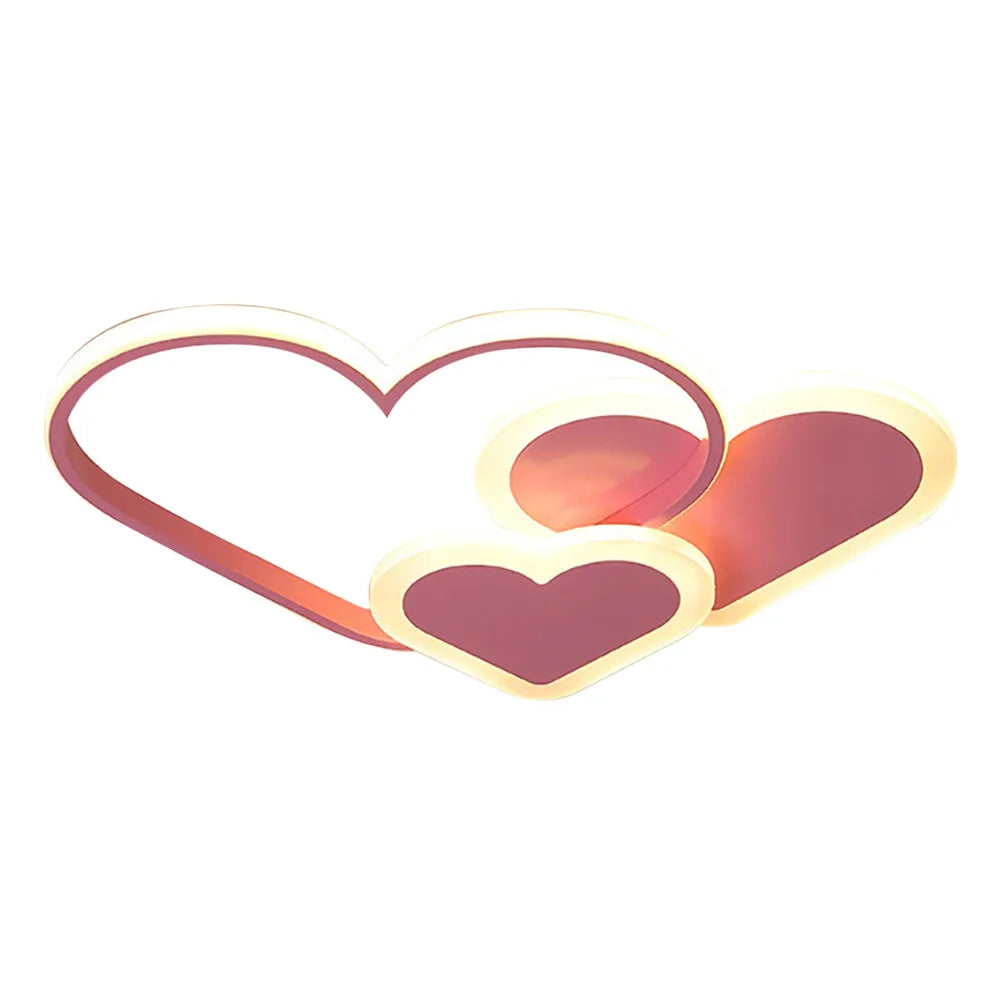 Heart Shaped LED Ceiling Lamp With Remote Control Light