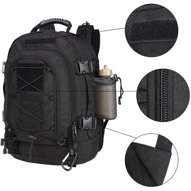 Q Tactical Backpack Unisex Water Resistant Hiking And Travel Laptop