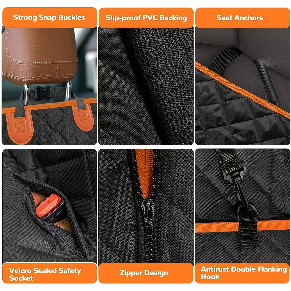 NONECN Pet Dog Car Seat Cover Waterproof Hammock 600D Oxford