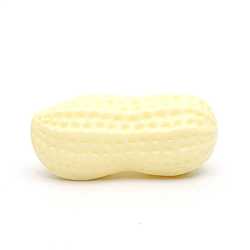 Peanut Shaped Dog Chew Toy Squeaking For Teeth Cleaning