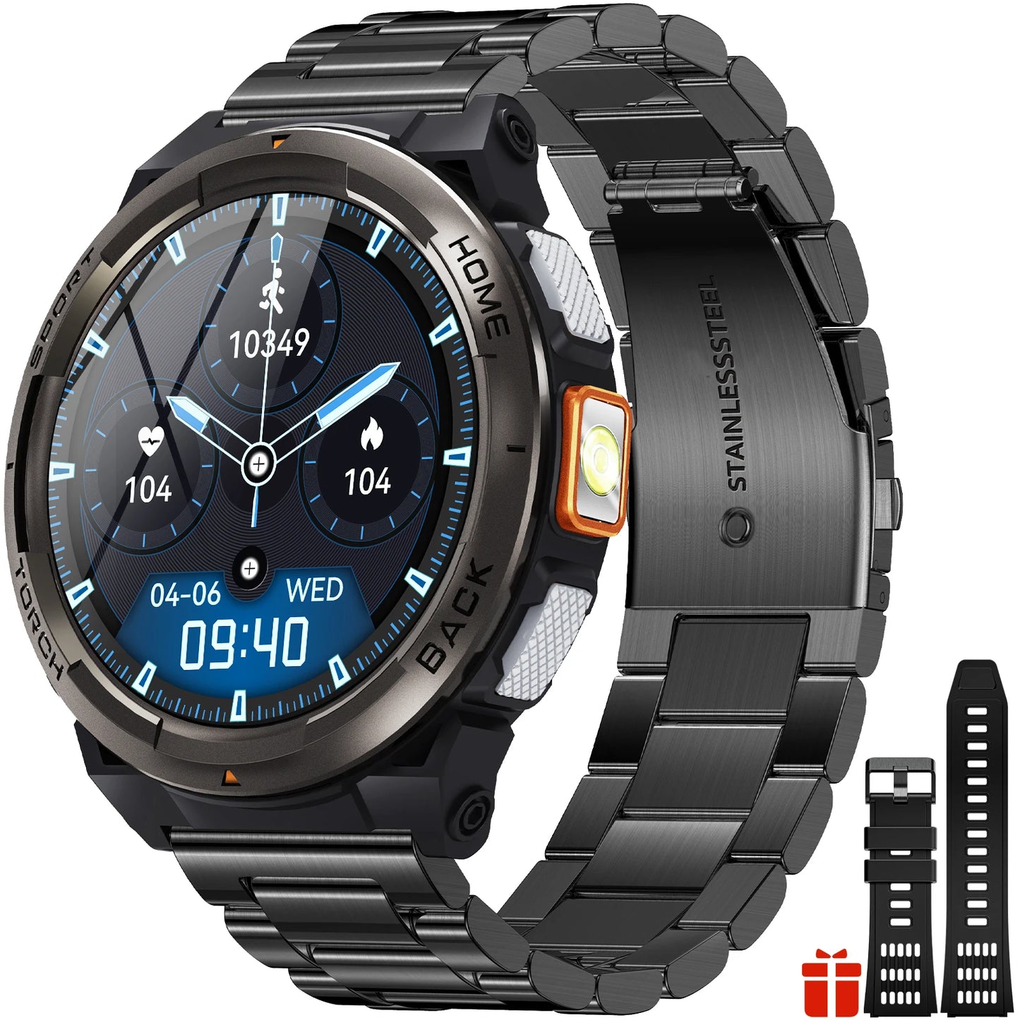 EIGIIS KE5 Smartwatch 3ATM Waterproof Compass Altimeter Barometer