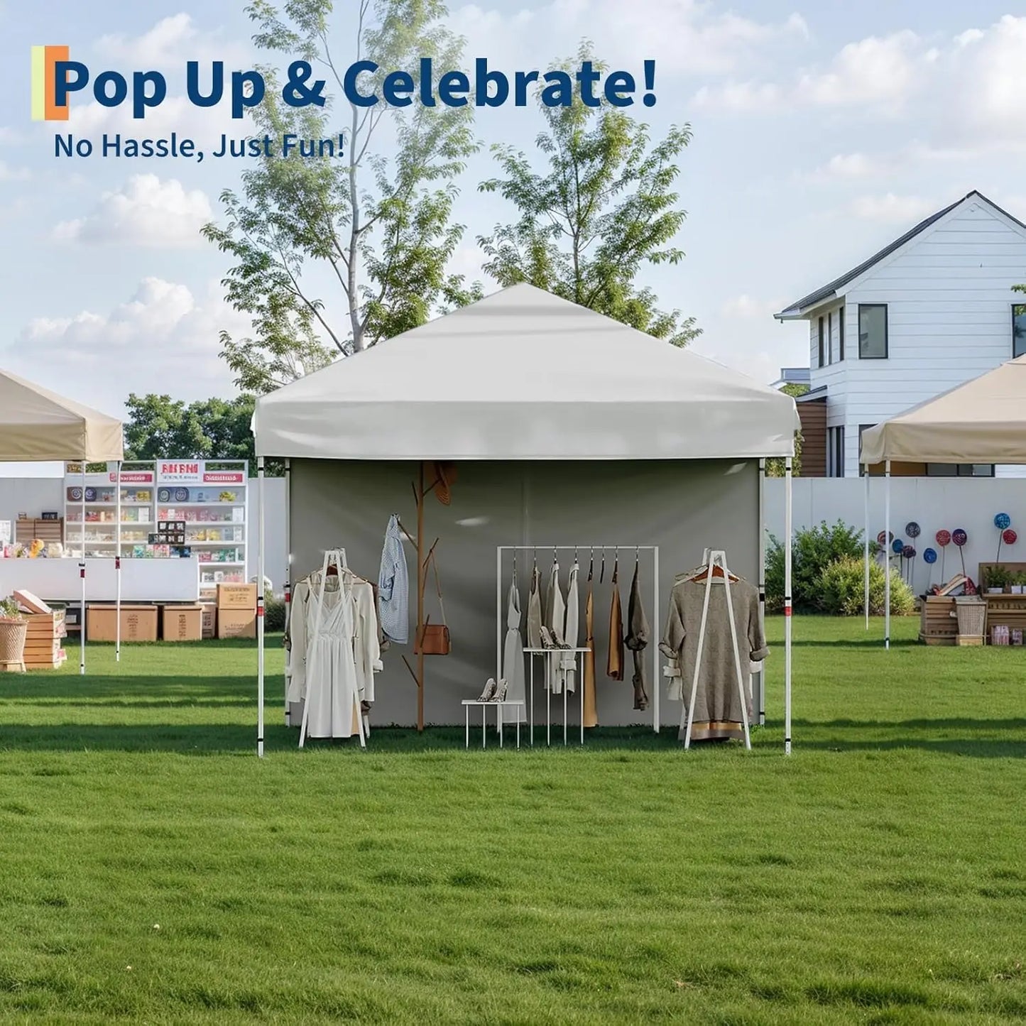 TWISTER Pop Up Canopy Tent With Removable Sidewall UPF 50