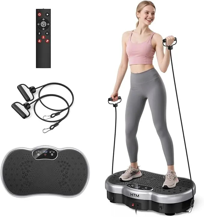 HTMM Calorie Tracking Vibration Plate For Home Gym Muscle Toning