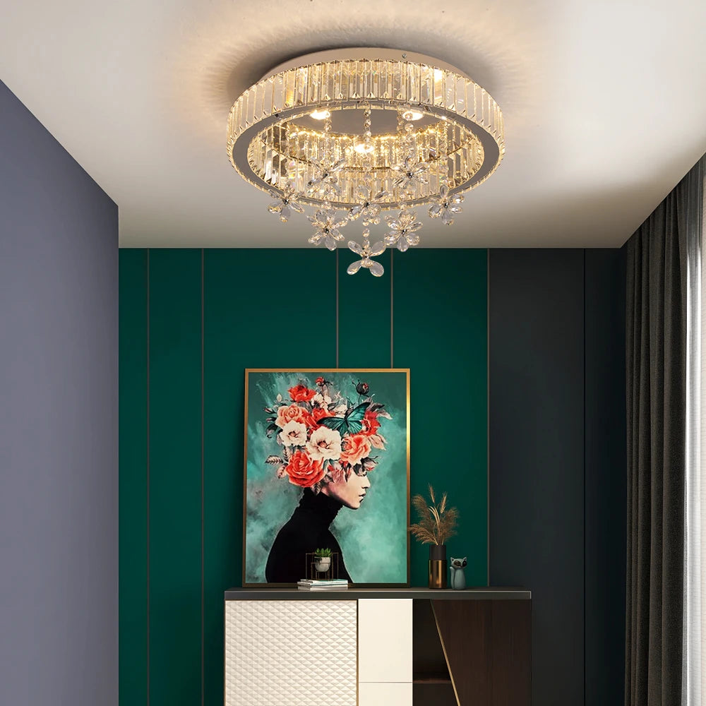 VETRULUS Crystal LED Ceiling Lamp Modern Chandelier