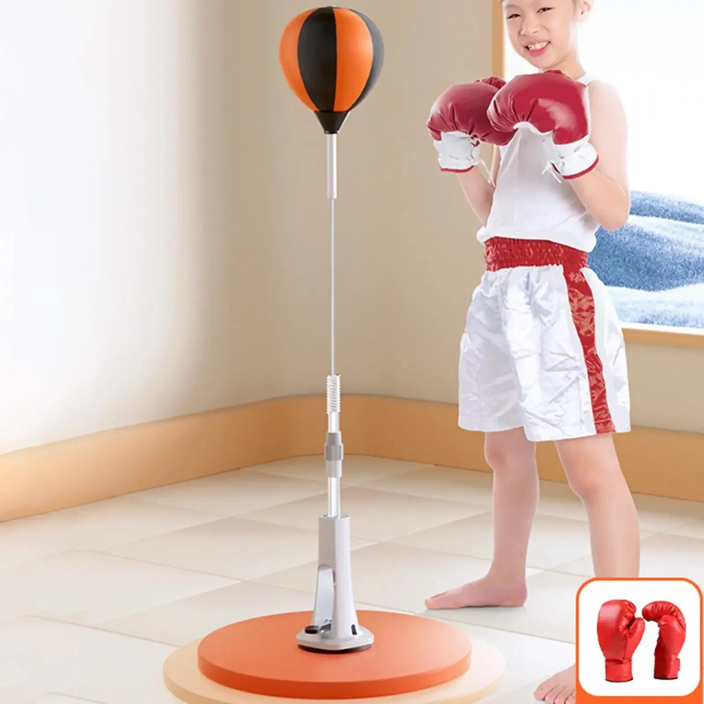 Punching Reflex Ball Set With Height Adjustable Stand For Training