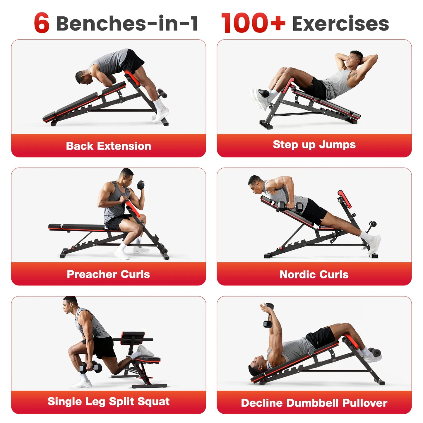 NONE Multifunctional Dumbbell Bench Roman Chair Foldable