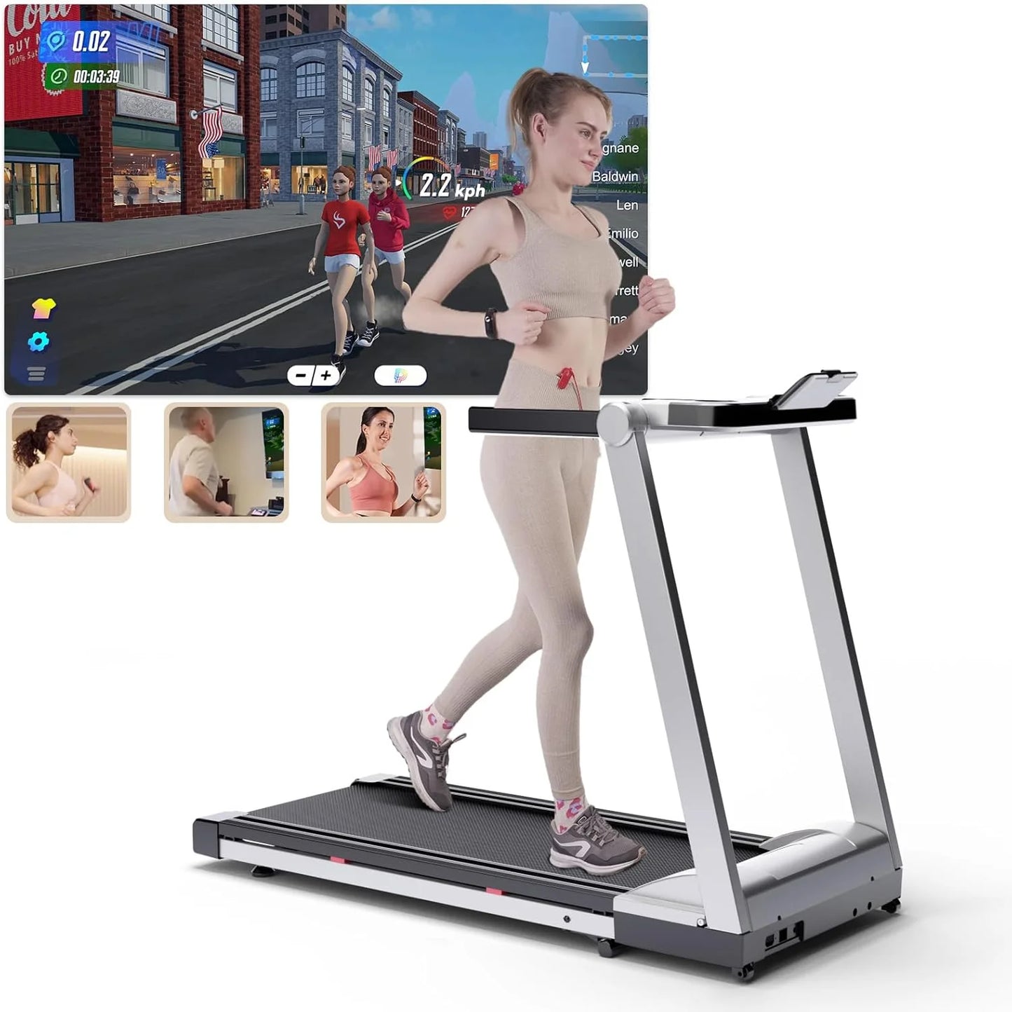 Superun 3.5HP Foldable Treadmill With 6 Percent Incline Bluetooth LCD