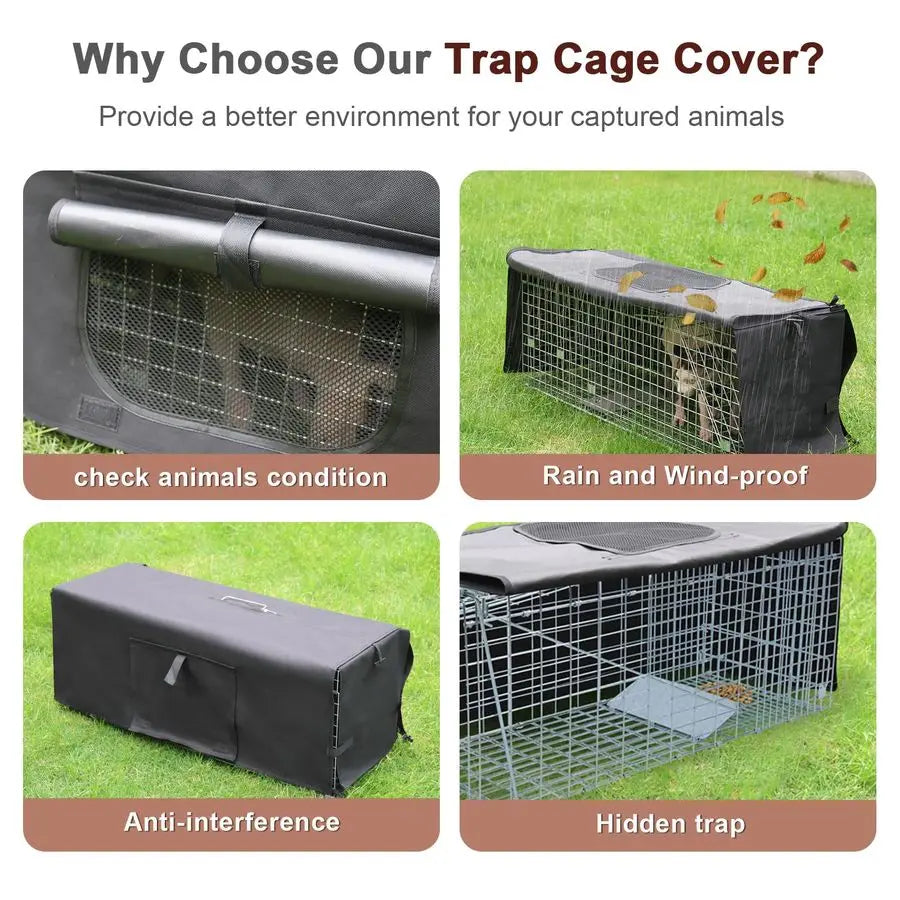 Live Animal Trap Cage With Cover For Cats And Mammals