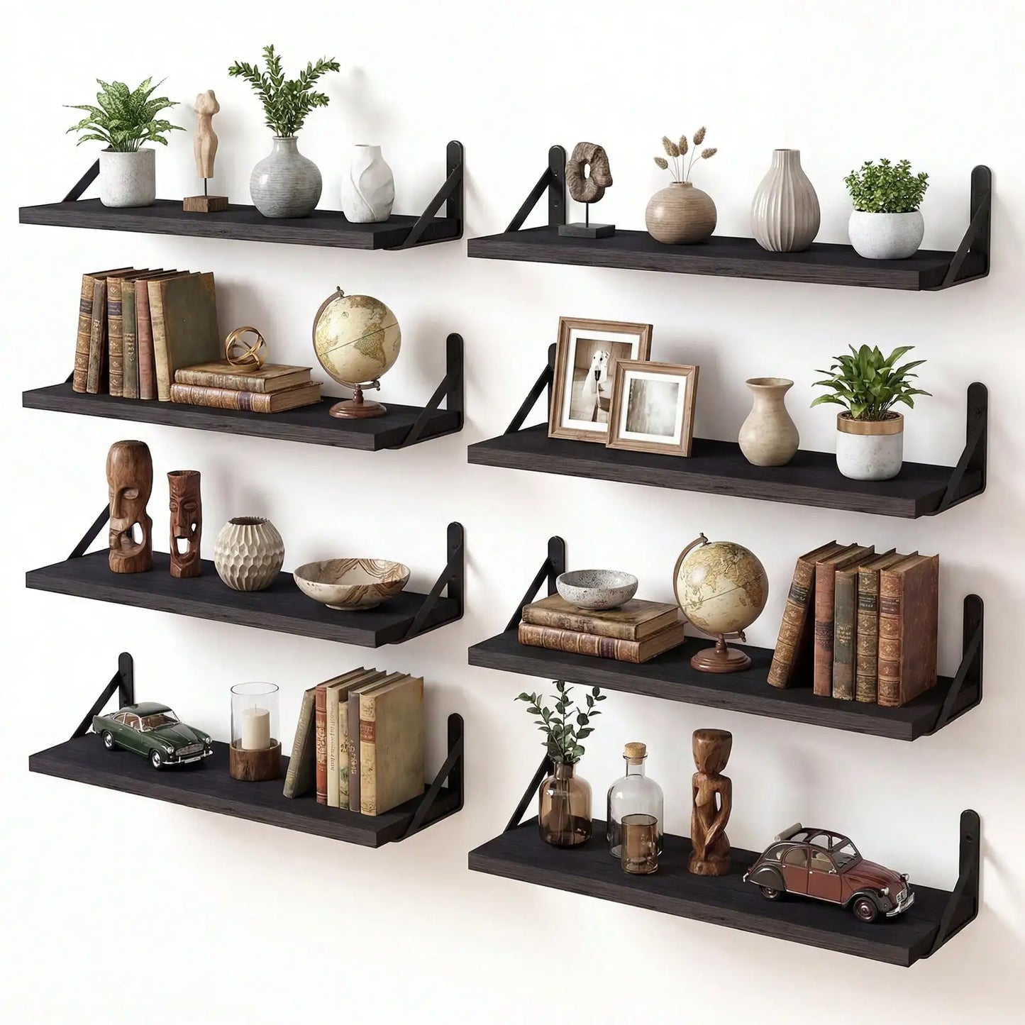 Rustic Floating Wood Shelves For Bedroom And Living Room