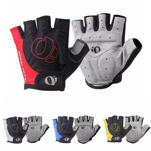 HUBEI Half Finger Gel Cycling Gloves Anti Slip For Men