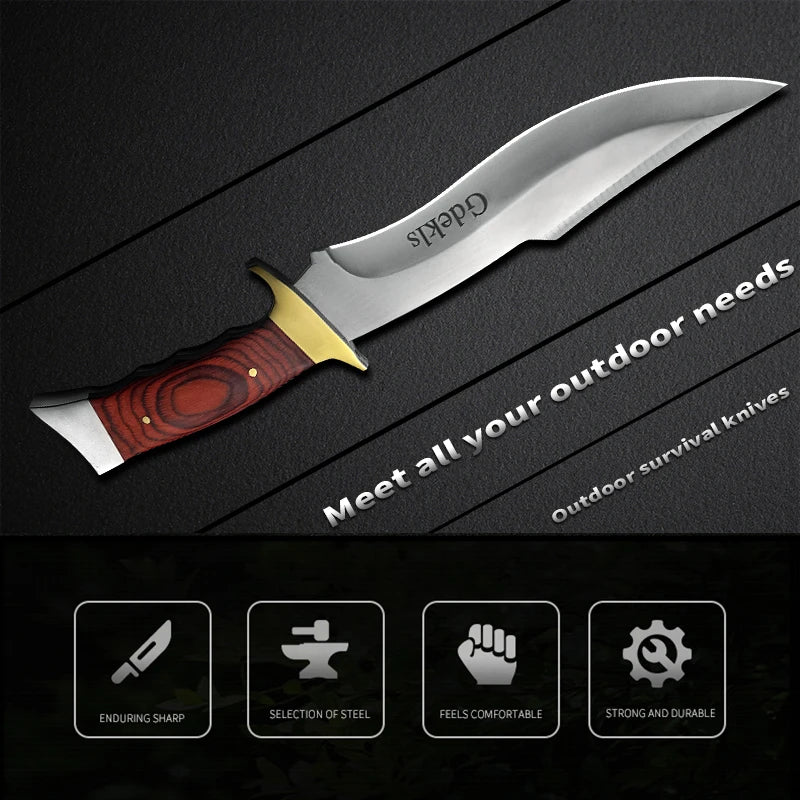Gdekls Outdoor Tactical Knife With Durable 440C Blade