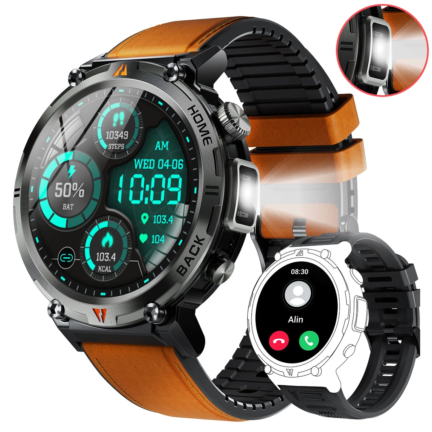 EIGIIS KE3 Smartwatch Men Bluetooth Call With Health Monitor