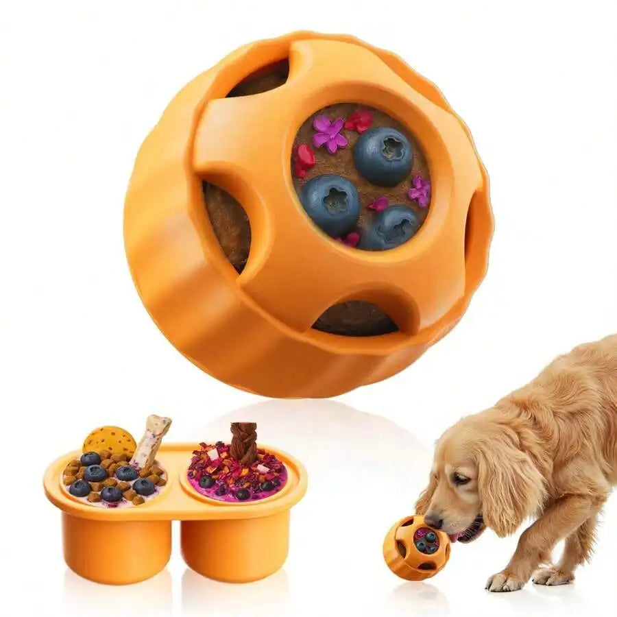 Interactive Pupsicle Dog Treat Molds Silicone Enrichment Toy