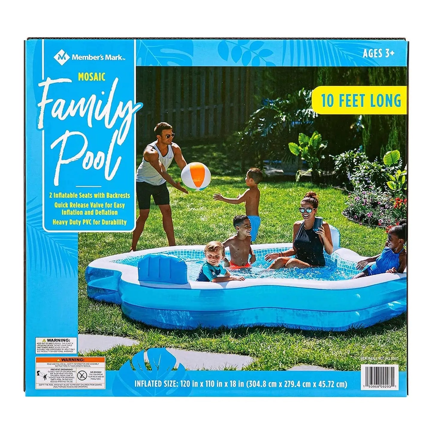 Elegant Family Pool With Inflatable Seats And Backrests