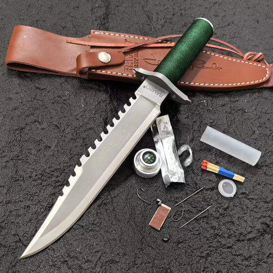 Gdekls DIY Supplies Stainless Steel Fixed Blade Outdoor Knife With Sheath
