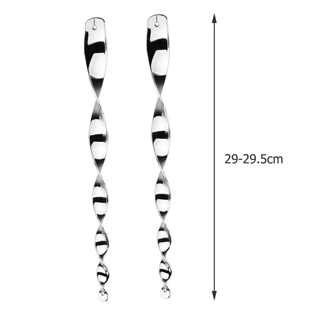 Alloet Bird Repellent Rotating Scare Rod Reflective Spiral Deterrent
