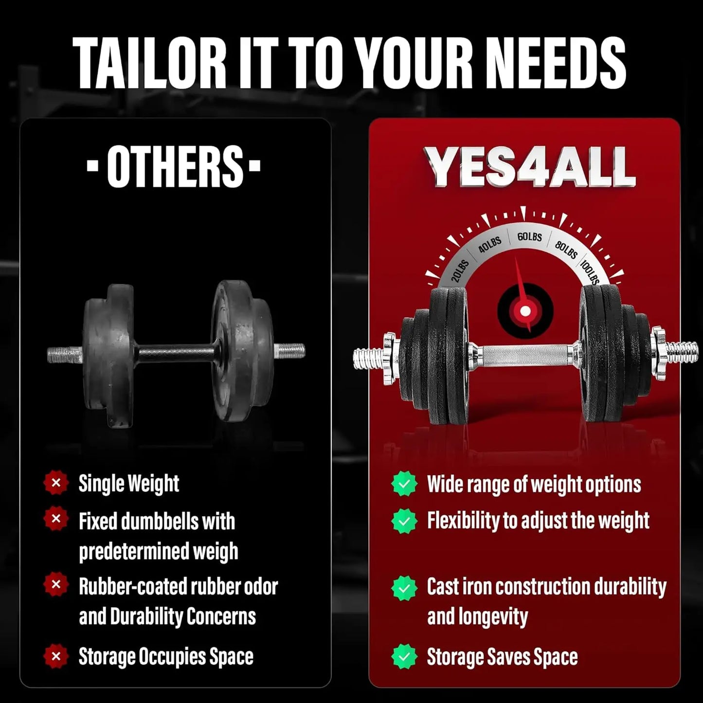 Adjustable Dumbbell 40 To 200 Pounds With Star Lock Collars
