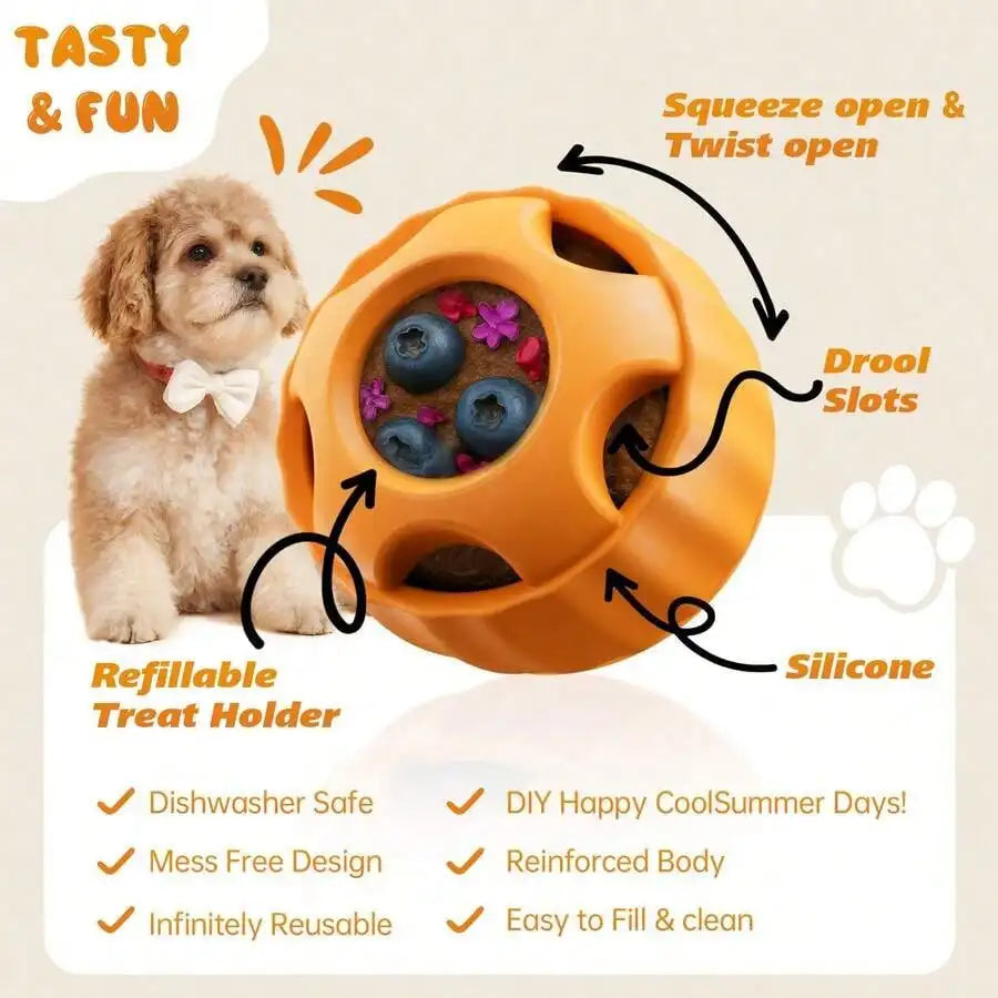 Interactive Pupsicle Dog Treat Molds Silicone Enrichment Toy