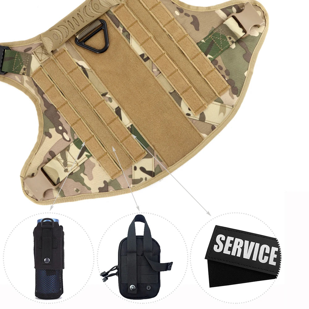 PETRAVELCN Tactical Dog Harness Leash Set For Training And Walking