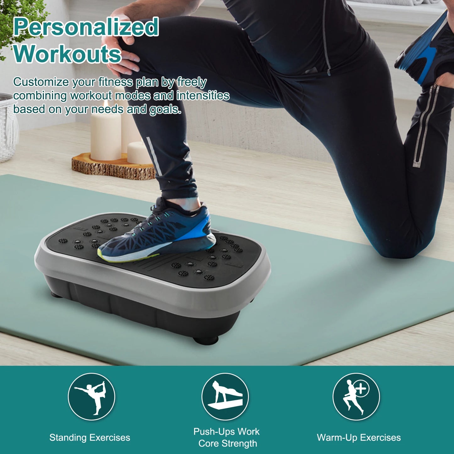 Vibration Plate Exercise Machine Portable Full Body Workout