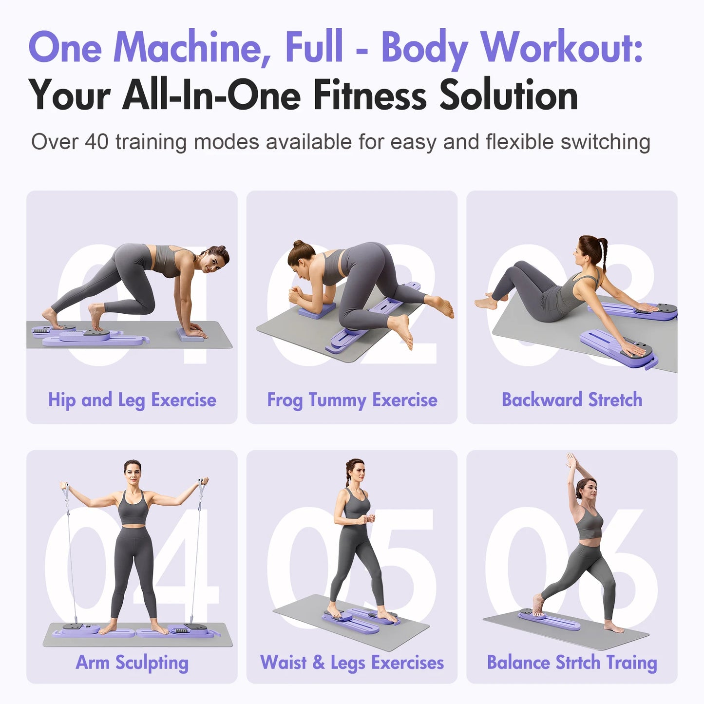 Pilates Reformer Board Ab Portable Split Ab Board With LCD