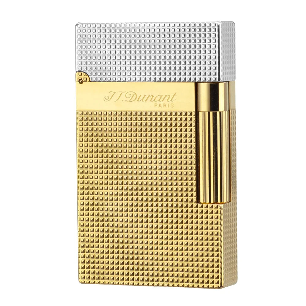 JTDUNANT Classic Brass Cigarette Lighter Butane Flame Gift