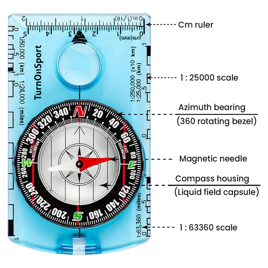 Waterproof Camping Compass For Outdoor Navigation And Hiking