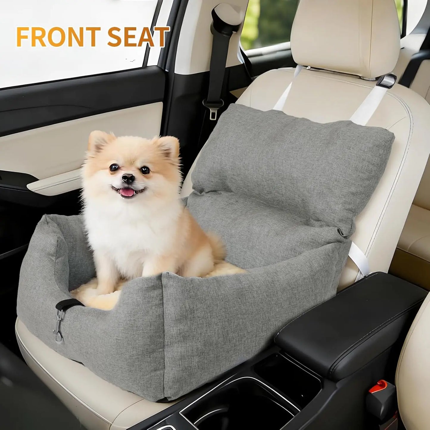 HiMISS Dog Booster Car Seat with Tether for Small Dogs