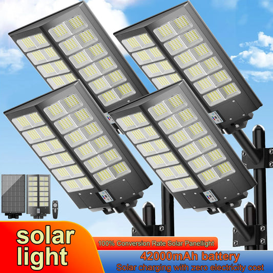 4-Pack Outdoor Solar Street Lights With Motion Sensor IP65