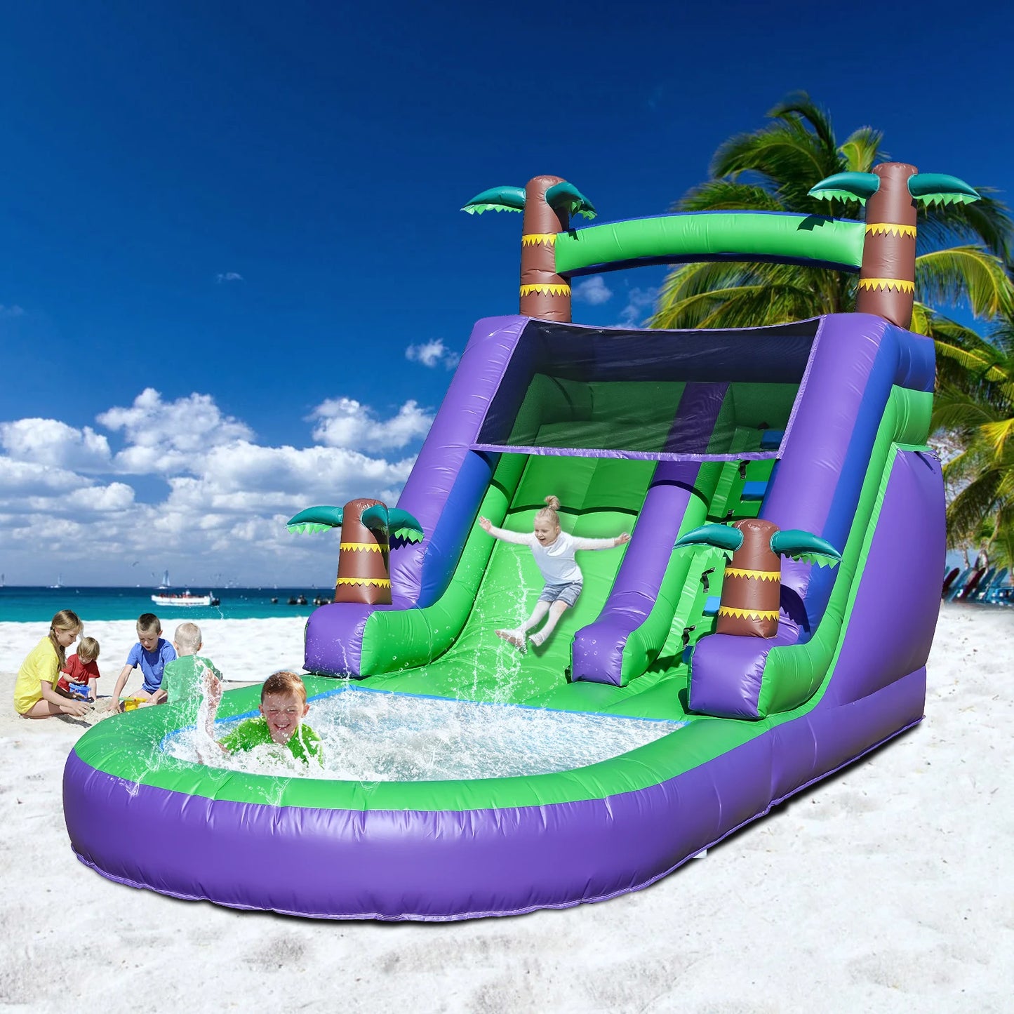 King Inflatable Children's Water Slide Playground Bounce House