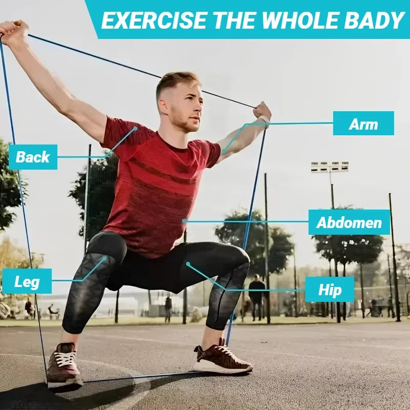 TPE Elastic Resistance Band Set for Full Body Training