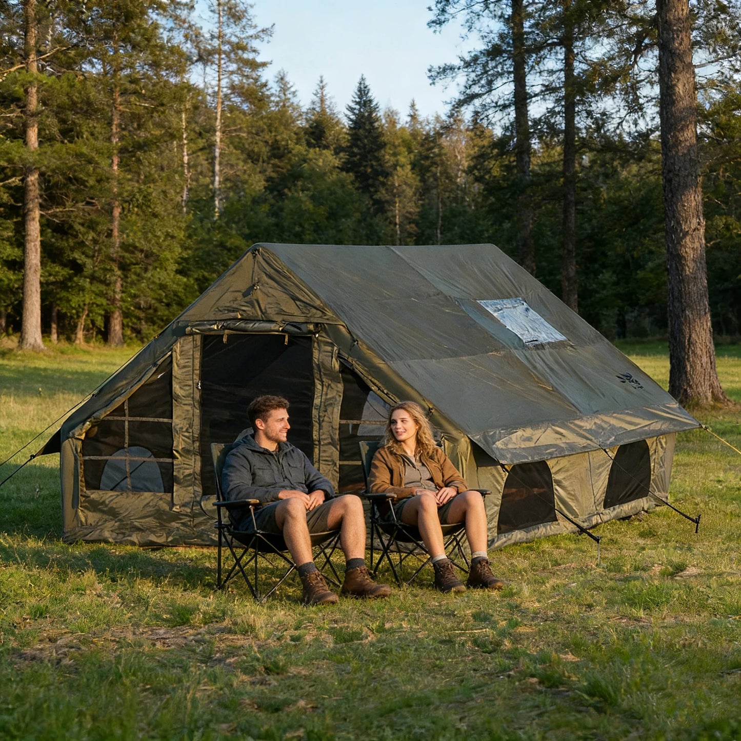 Pakicetus Inflatable Camping Tent Waterproof Family Tent With Carry Bag