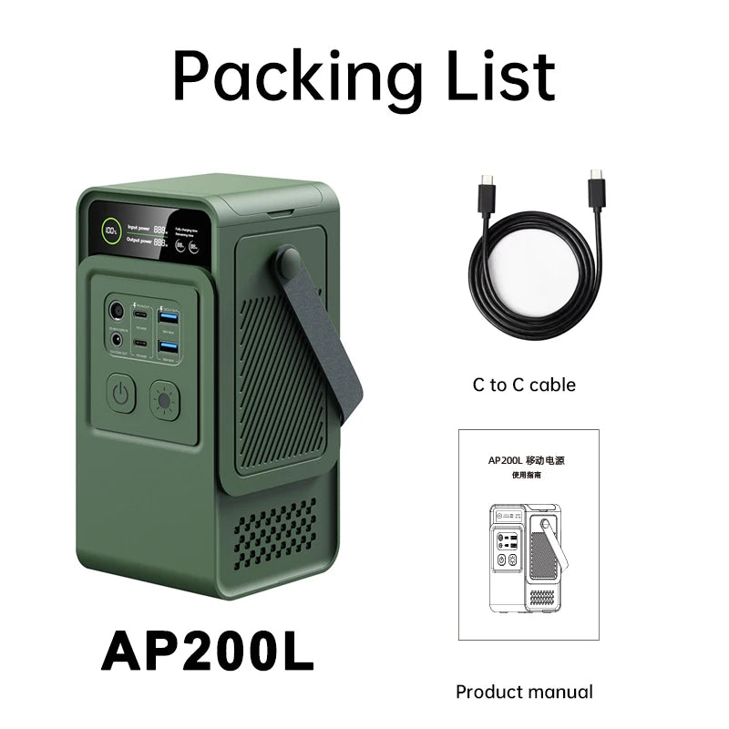 CTOLITY 200W Power Station 192Wh LiFePO4 Portable USB-C Charger