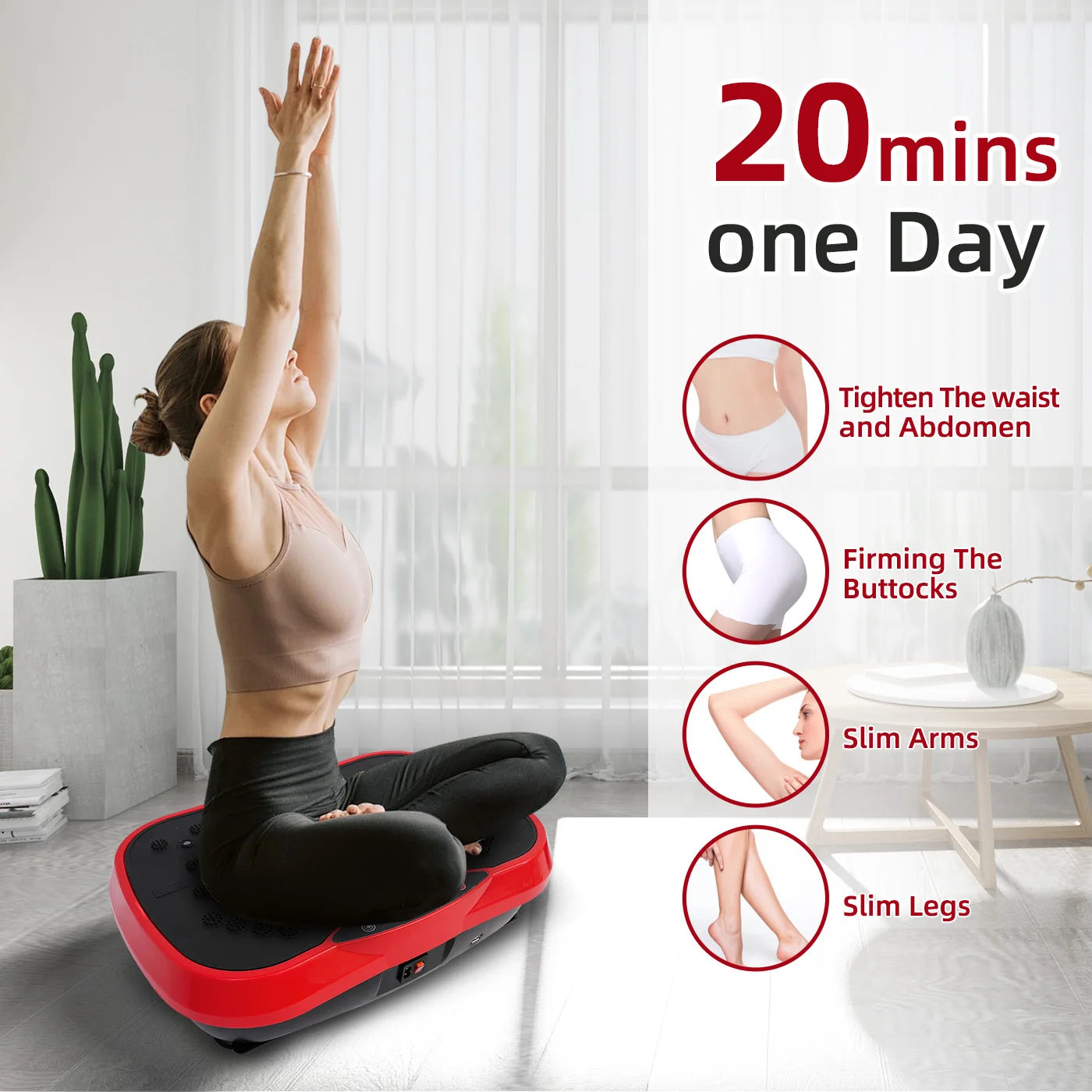 Vibration Plate Exercise Machine Portable Full Body Workout
