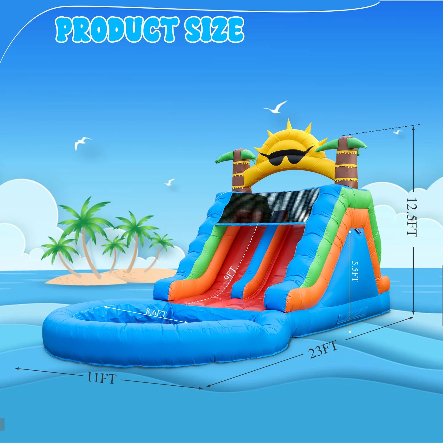 King Inflatable Commercial Water Slide Bounce House