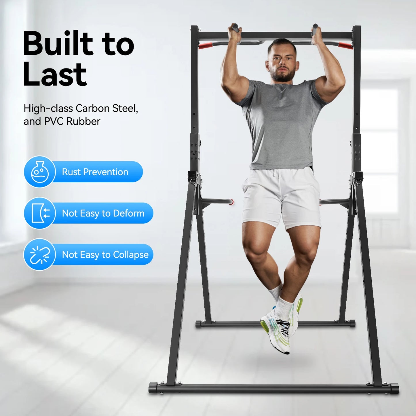 Foldable Free Standing Pull Up Bar Stand For Home Gym