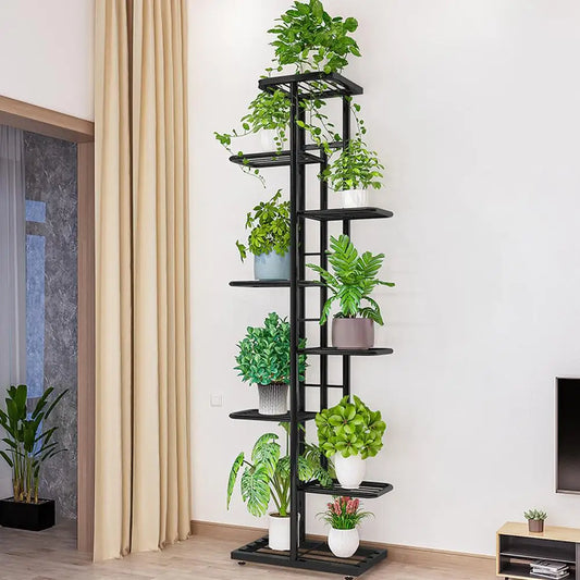 Twister.CK 8-Tier Garden Plant Stand Metal Tiered Shelf Rack