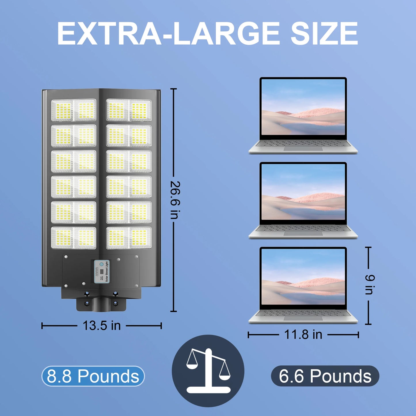 4-Pack Outdoor Solar Street Lights With Motion Sensor IP65