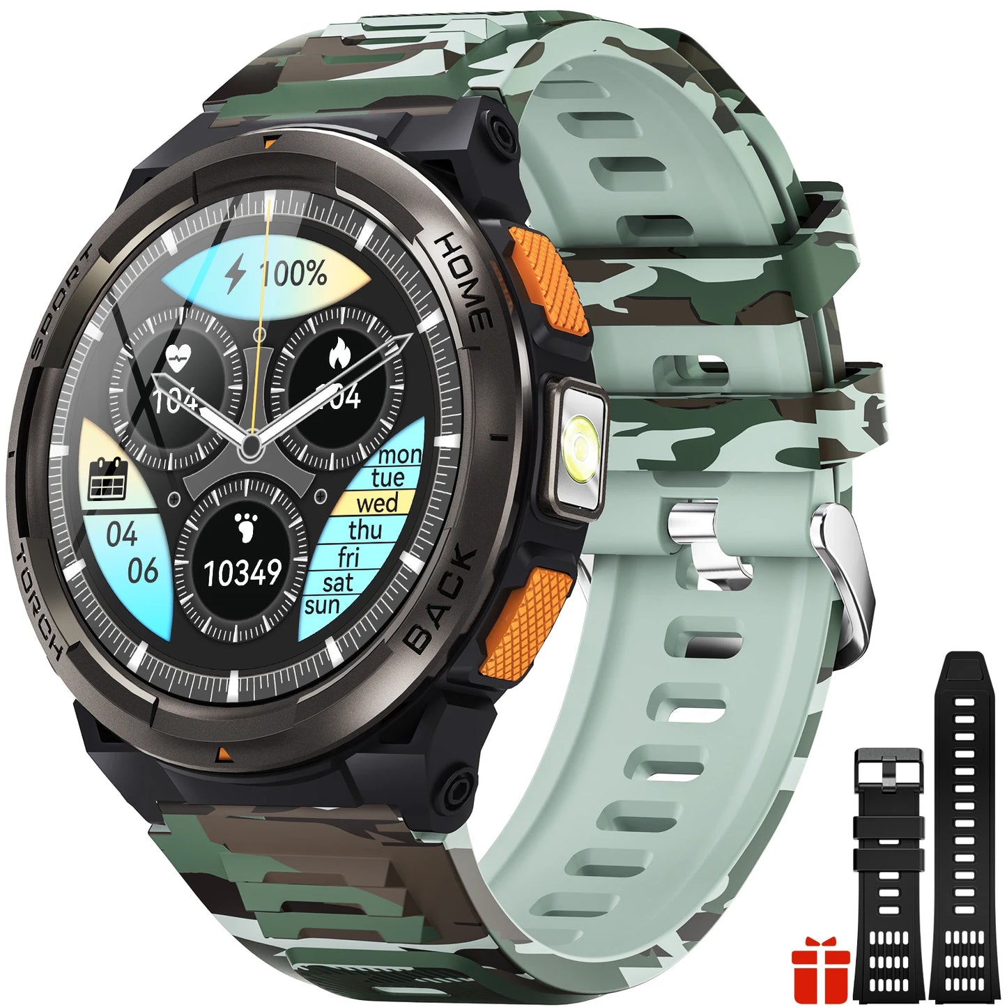 EIGIIS KE5 Smartwatch 3ATM Waterproof Compass Altimeter Barometer