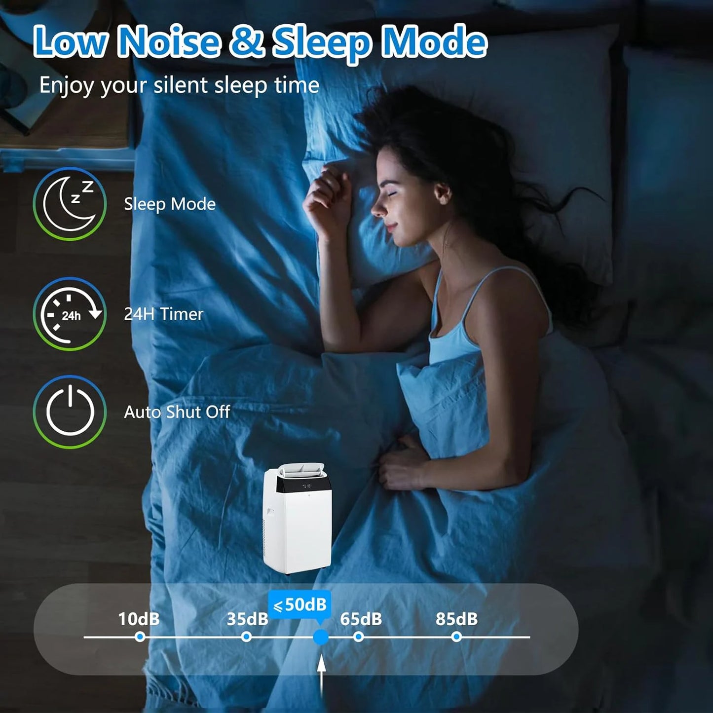 Adoolla 14000 BTU Portable Air Conditioner 3-In-1 With Remote Control