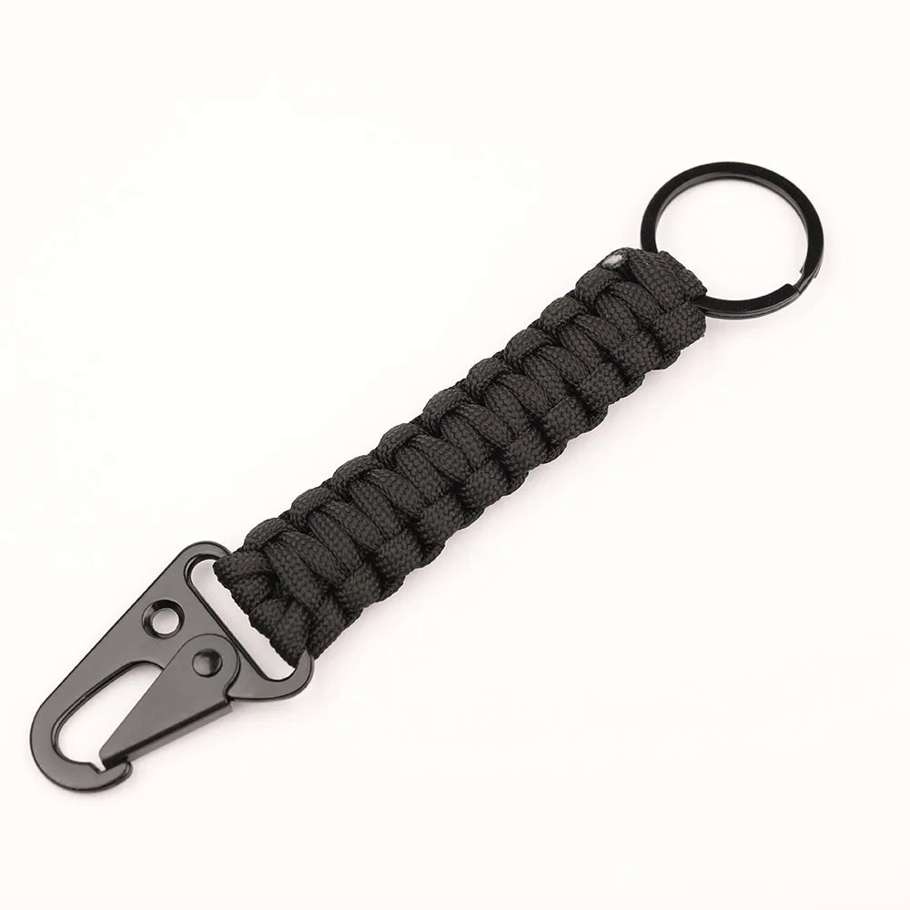 Paracord Keychain With Carabiner And Bottle Opener For Outdoors